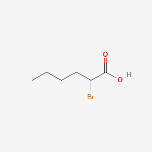 Chemical structure of 2-Bromohexanoic Acid