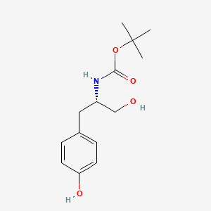 Chemical structure of Boc-DL-Tyrosinol