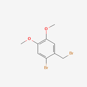 Chemical structure of 2-Bromo-4,5-dimethoxybenzyl bromide