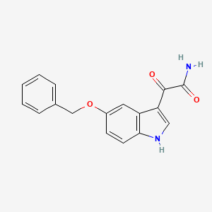 Chemical structure of 5-(Benzyloxy)indole-3-glyoxylamide