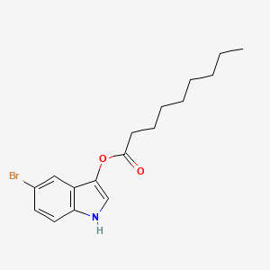 Chemical structure of 5-Bromo-3-indoxyl nonanoate