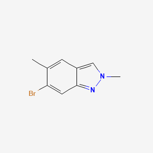 Chemical structure of 6-Bromo-2,5-dimethyl-2H-indazole