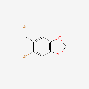 Chemical structure of 5-Bromo-6-bromomethyl-1,3-benzodioxole