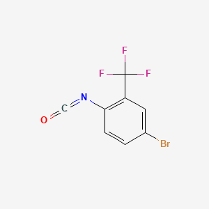 Chemical structure of 4-Bromo-2-(trifluoromethyl)phenyl isocyanate