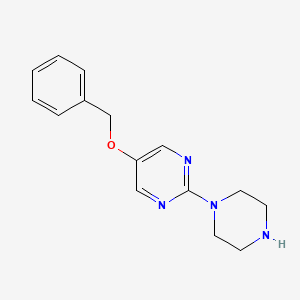 Chemical structure of 5-Benzyloxy-2-(1-piperazinyl)pyrimidine