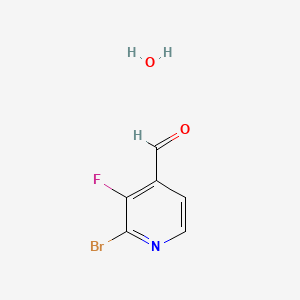 Chemical structure of 2-Bromo-3-fluoroisonicotinaldehyde