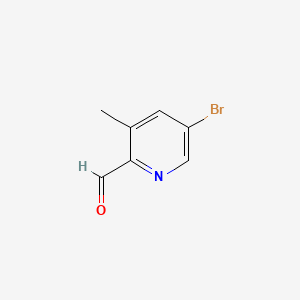 Chemical structure of 5-Bromo-2-formyl-3-methylpyridine