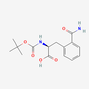Chemical structure of Boc-L-2-carbamoylphenylalanine