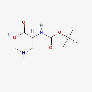 Chemical structure of Boc-aza-DL-leucine