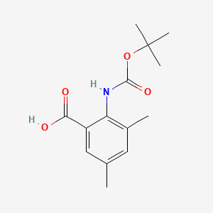 Chemical structure of Boc-2-amino-3,5-dimethylbenzoic acid