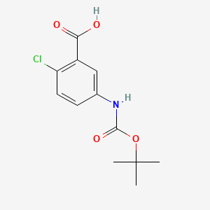 Chemical structure of Boc-5-amino-2-chlorobenzoic acid