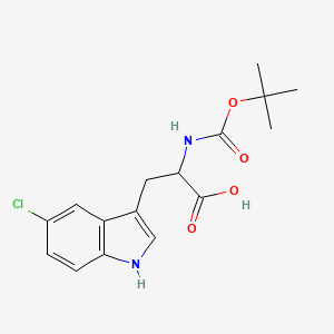 Chemical structure of Boc-5-chloro-DL-tryptophan