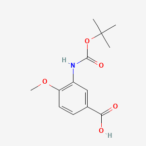 Chemical structure of Boc-3-amino-4-methoxybenzoic acid