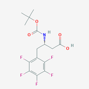 Chemical structure of Boc-pentafluoro-L-beta-homophenylalanine