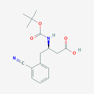 Chemical structure of Boc-2-cyano-D-β-homophenylalanine