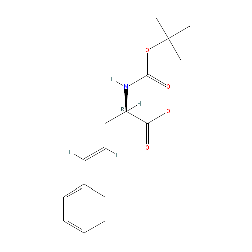 Chemical structure of Boc-3-styryl-D-alanine dicyclohexylamine salt