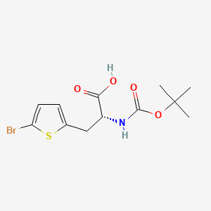 Chemical structure of Boc-D-alpha-(5-bromothienyl)alanine