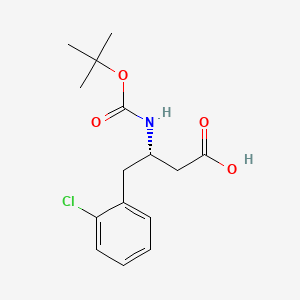 Chemical structure of Boc-2-chloro-L-beta-homophenylalanine