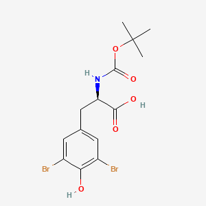 Chemical structure of Boc-3,5-dibromo-D-tyrosine