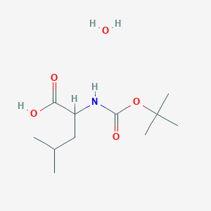 Chemical structure of Boc-DL-leucine hydrate