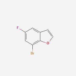 Chemical structure of 7-Bromo-5-fluoro-1-benzofuran