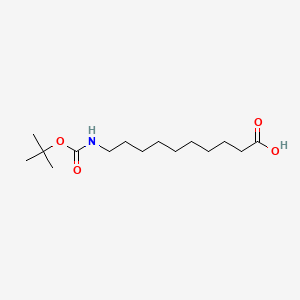 Chemical structure of 10-((tert-Butoxycarbonyl)amino)decanoic acid
