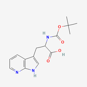 Chemical structure of Boc-DL-7-azatryptophan