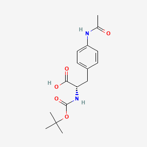 Chemical structure of Boc-4-(acetyl-amino)-L-phenylalanine