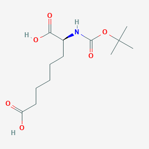 Chemical structure of Boc-asu-OH