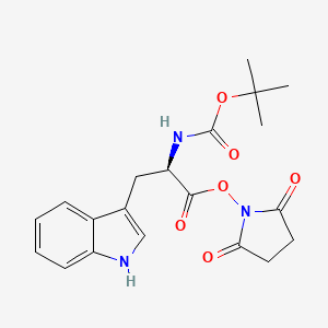 Chemical structure of Boc-D-tryptophan N-hydroxysuccinimide ester
