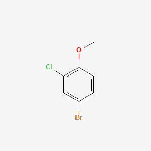 Chemical structure of 4-Bromo-2-chloro-1-methoxybenzene