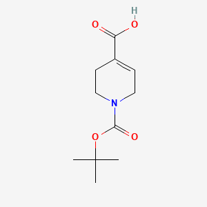 Chemical structure of 1-Boc-1,2,3,6-tetrahydropyridine-4-carboxylicAcid