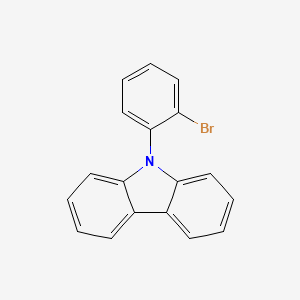 Chemical structure of 9-(2-bromophenyl)carbazole
