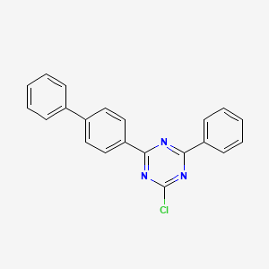Chemical structure of 2-[1,1'-Biphenyl]-4-yl-4-chloro-6-phenyl-1,3,5-triazine