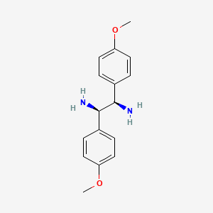 Chemical structure of (1R,2R)-Bis(4-methoxyphenyl)-1,2-ethanediamine