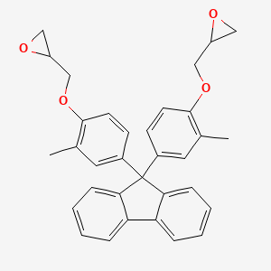 Chemical structure of 9,9-Bis(4-glycidyloxy-3-methylphenyl)fluorene