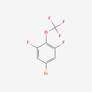 Chemical structure of 5-Bromo-1,3-difluoro-2-(trifluoromethoxy)benzene
