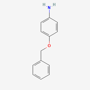 Chemical structure of 4-(Benzyloxy)aniline