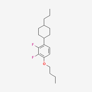Chemical structure of 1-Butoxy-2,3-difluoro-4-(trans-4-propylcyclohexyl)benzene