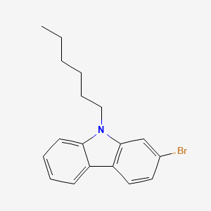 Chemical structure of 2-Bromo-9-hexyl-9H-carbazole