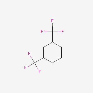 Chemical structure of 1,3-Bis(trifluoromethyl)cyclohexane (cis- and trans- mixture)
