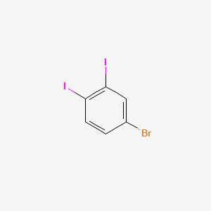 Chemical structure of 4-Bromo-1,2-diiodobenzene