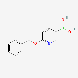 Chemical structure of 6-Benzyloxypyridine-3-boronic acid