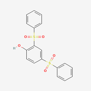 Chemical structure of 2,4-Bis(phenylsulfonyl)phenol