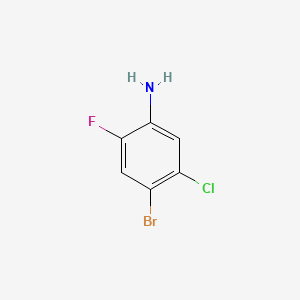 Chemical structure of 4-Bromo-5-chloro-2-fluoroaniline