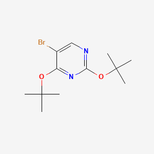 Chemical structure of 5-Bromo-2,4-di-(tert-butoxy)pyrimidine