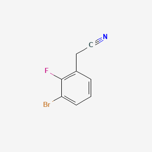 Chemical structure of 3-Bromo-2-fluorophenylacetonitrile