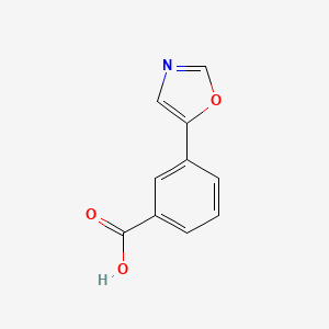 Chemical structure of 3-(5-Oxazolyl)benzoic Acid