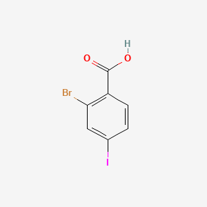 Chemical structure of 2-Bromo-4-iodobenzoic acid