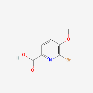 Chemical structure of 6-Bromo-5-methoxypicolinic Acid